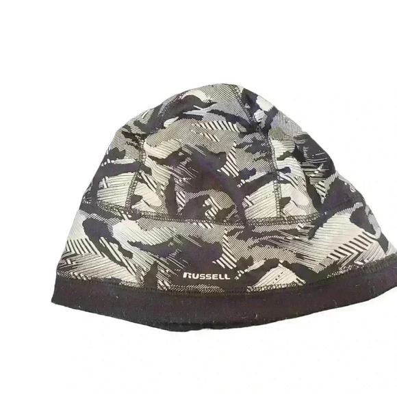 Russell Men's Black/White Polyester Skull Cap/Beanie - Picture 1 of 8